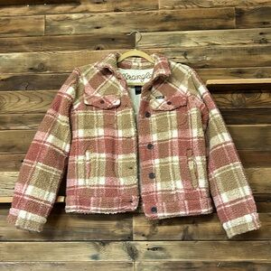 Wrangler Retro Fuzzy Plaid Sherpa Jacket